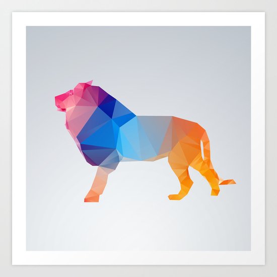 Glass Animal Series - Lion Art Print