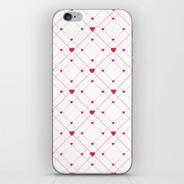 RED HEART PATTERN iPhone Skin