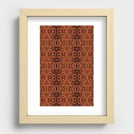 Liquid Light Series 35 ~ Orange Abstract Fractal Pattern Recessed Framed Print