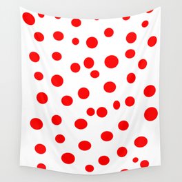 Kusama Inspired Red Dot Minimal Design Wall Tapestry