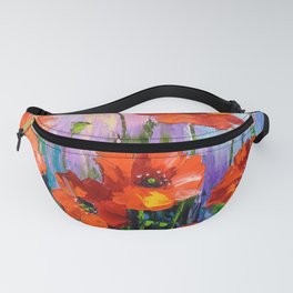 Blooming poppies Fanny Pack
