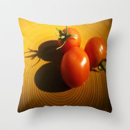 Abstract Tomato Throw Pillow
