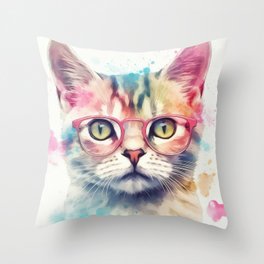 Kitty Miauuu Throw Pillow