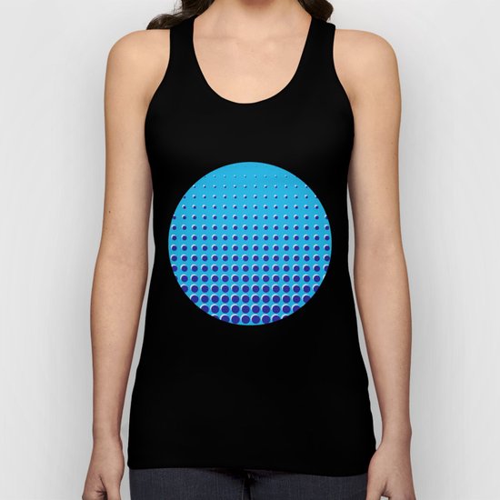 Blue on blue grid - Optical game 14 Unisex Tank Top