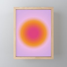 Lilac Orange Aura Glow Framed Mini Art Print