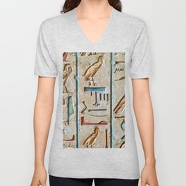 Ancient Egyptian Hieroglyphics V Neck T Shirt