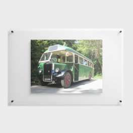 Vintage 1940s British Bus  On the road again Floating Acrylic Print