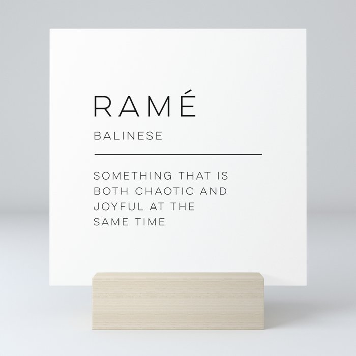 Ramé Definition Mini Art Print