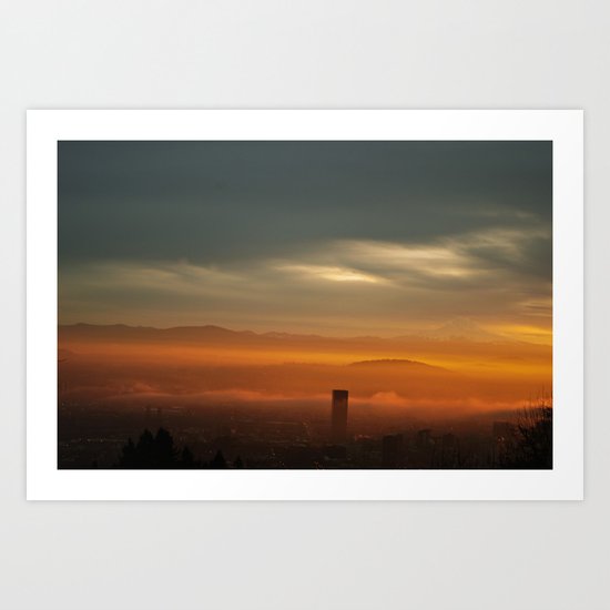 Sunrise: Orange Flood Art Print