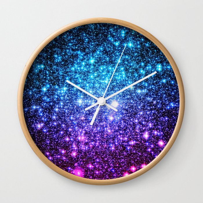 Glitter Galaxy Stars Turquoise Blue Purple Hot Pink