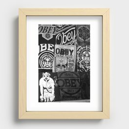 Obey our tribute Recessed Framed Print