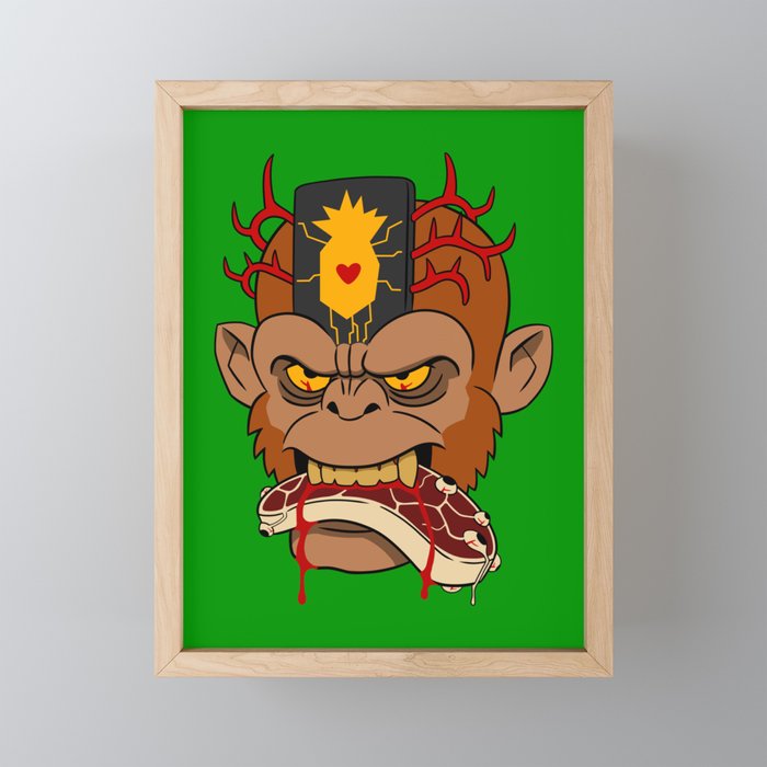 Monkey Brain Framed Mini Art Print