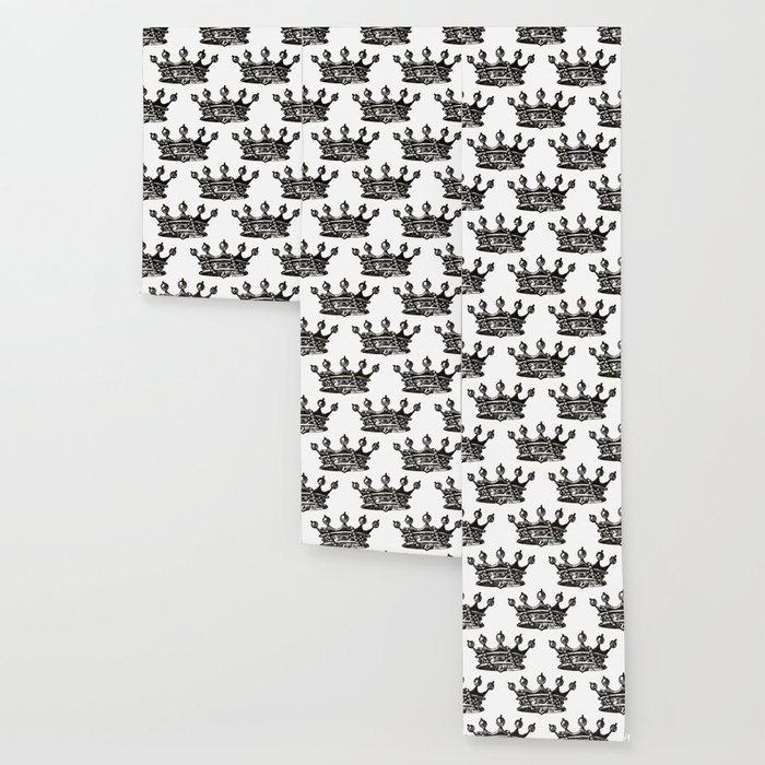 Royal Crown Vintage Crown Black And White Wallpaper By