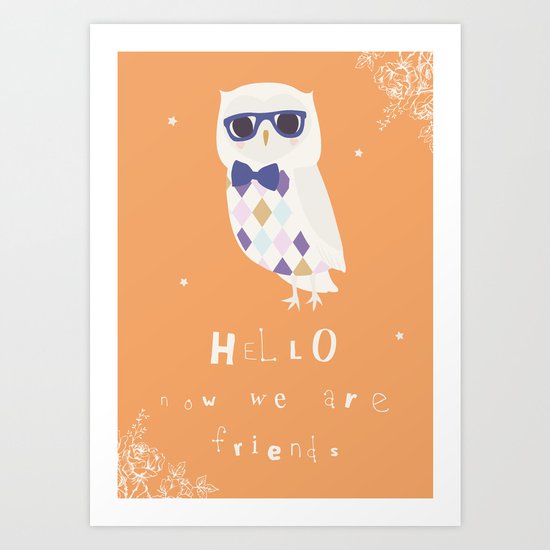 Owl Friend Art Print