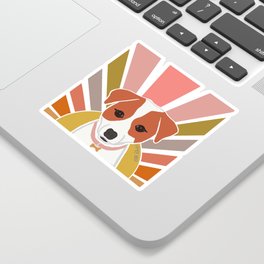 Jack Russell Terrier Sun Rays -  Sticker