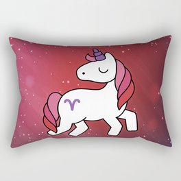 Aries Unicorn Zodiac Rectangular Pillow