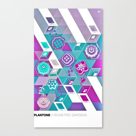PLANTONE // Isometric Gardens Canvas Print