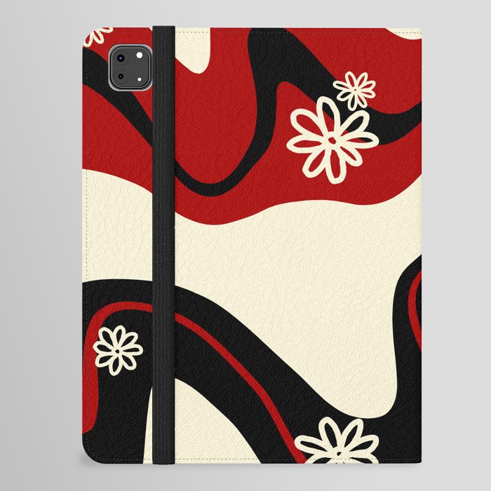 Daisy Groove - Red & Cream iPad Folio Case