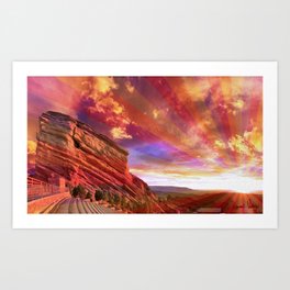 Red Rocks Sunrise Art Print