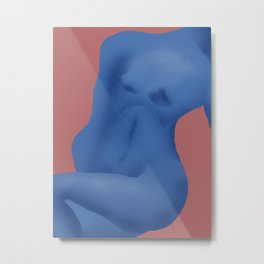 Surreal figurative var 3 Metal Print | Figure, Modern, Oil, Anatomy, Red, Acrylic, Figurative, Painting, Pop Art, Blue 