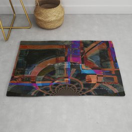 Rising From Darkness Abstract - Happiness - Inspiration Rug | Streetart, Popart, Happiness, Painting, Hurt, Recovery, Depression, Betterhealth, Bipolarlife, Geometric 
