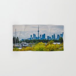 Toronto Cityscape View From Tommy Thompson Park Photograph Hand & Bath Towel