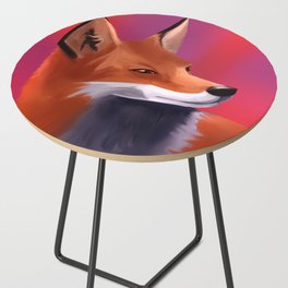 Fox Painting Side Table