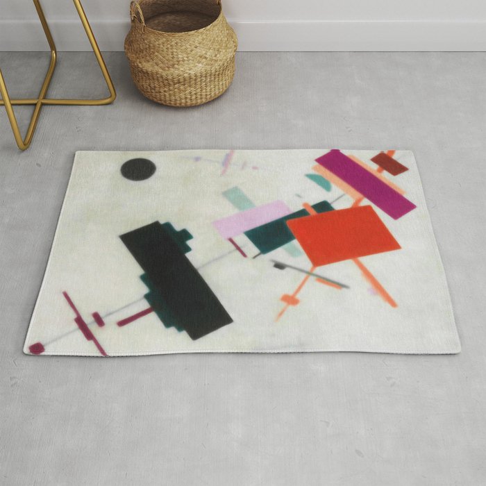 Suprematism Modern Abstract Geometric Art Rug By Vickybragomitchell Society6