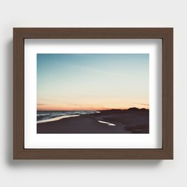 Beach At Dusk Recessed Framed Print