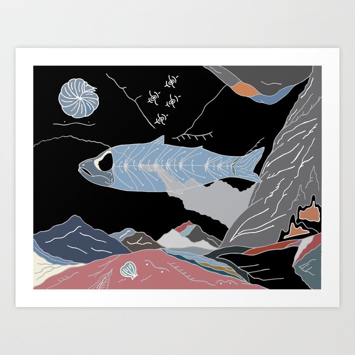 the Fossil Record Art Print