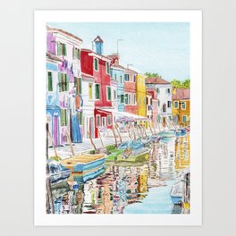 Burano Venice, Italy Art Print