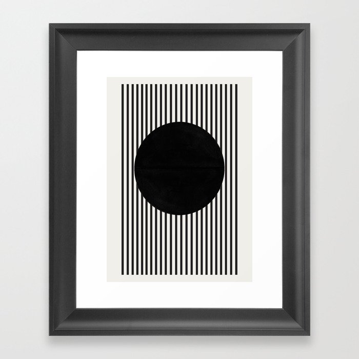Stripes and Circle, Bauhaus Style  Framed Art Print