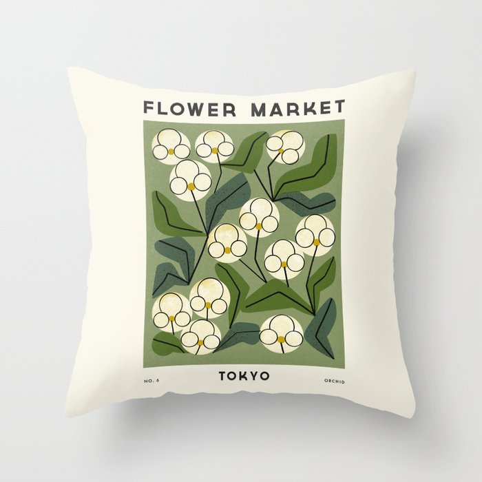 Flower Market No. 6 Throw Pillow