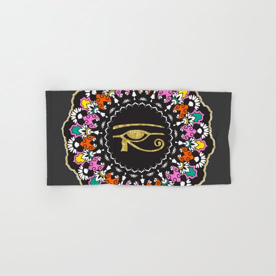 Eye of Horus Mandala Hand & Bath Towel