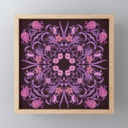 Mandala Vector abstract color decorative floral ethnic ornamental illustration Framed Mini Art Print