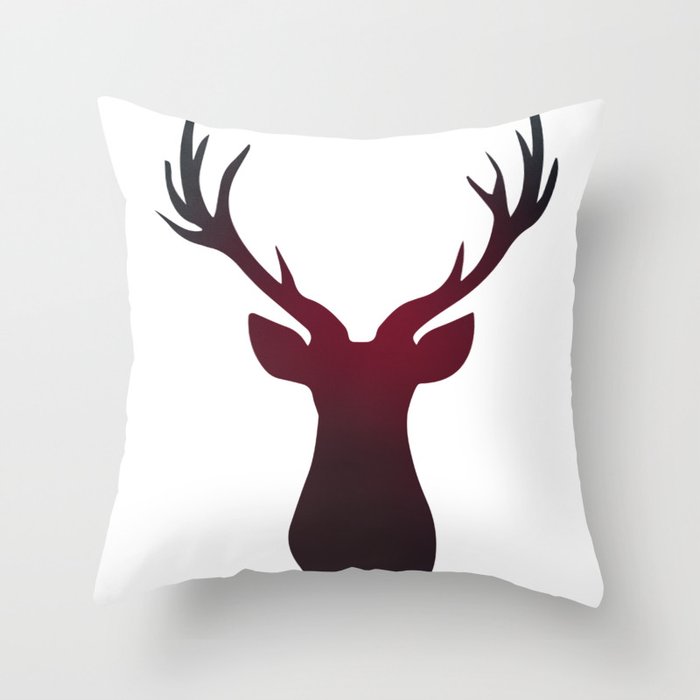 Deer Skull Throw Pillow, Accent Pillows