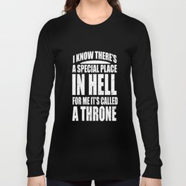 Gothic devil hell Satan throne Funny Gifts Long Sleeve T Shirt