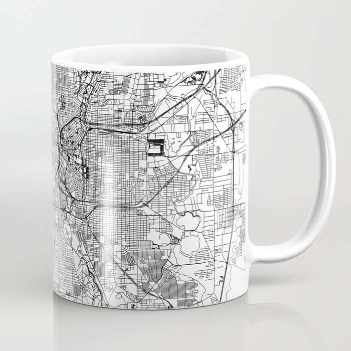 San Antonio White Map Coffee Mug