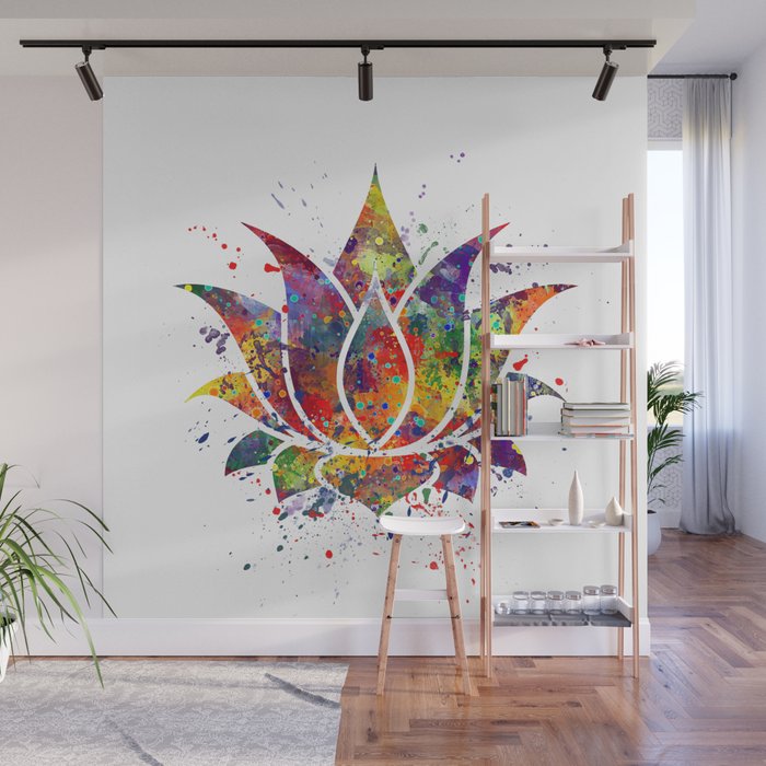 Lotus Flower 2 Watercolor Print Wall Art Wedding Gift Zen Decor