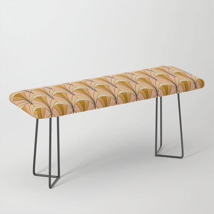 Art Deco Waterfalls // 70s Outline Bench by Wellington Boot Society6