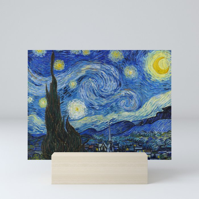 The Starry Night, 1889 by Vincent van Gogh Mini Art Print