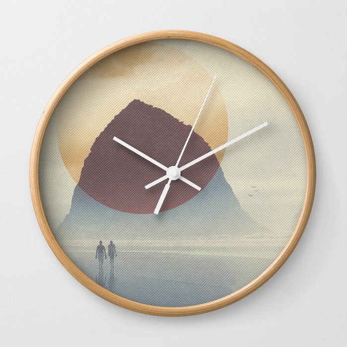 Haystack Rock of Cannon Beach, Oregon Wall Clock