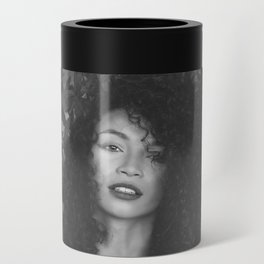 My Sharona (with the long, dark curly hair) African American female beauty black and white photograph portrait - photography - photographs Can Cooler