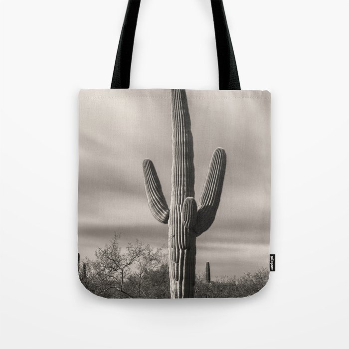 Saguaro bw Tote Bag