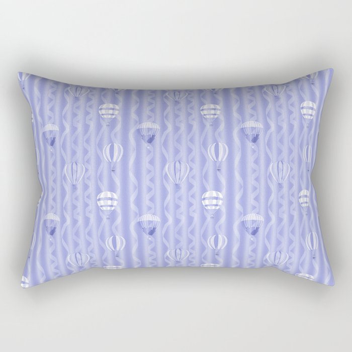 Party with Balloons and Ribbons in Baby Blue Rectangular Pillow