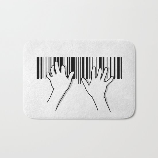 Barcode pianist Bath Mat