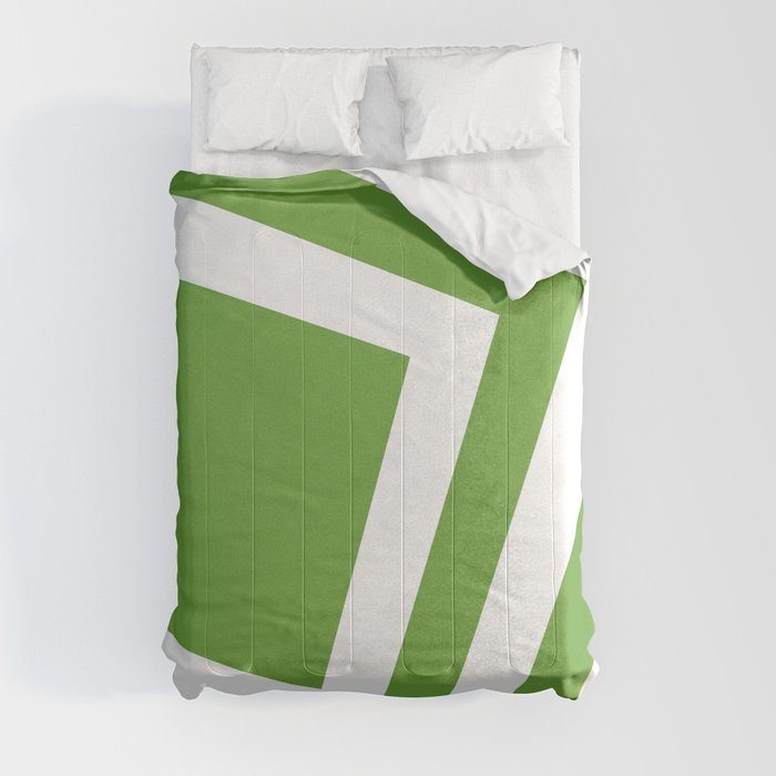 Green squares background Comforter