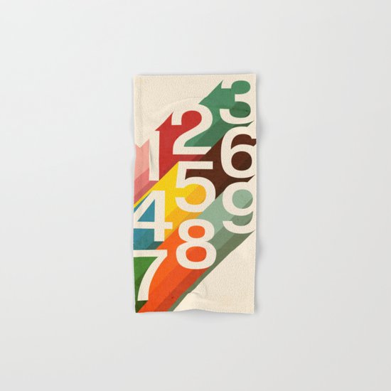 Retro Numbers Hand & Bath Towel