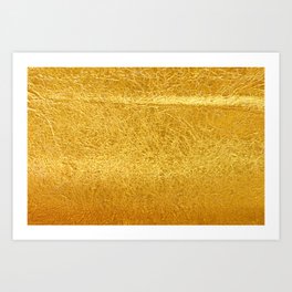 Crinkled Gold Foil Texture Christmas/ Holiday Art Print