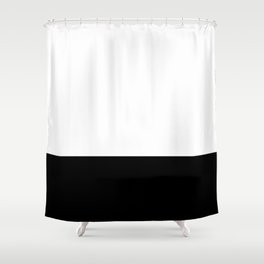 Black & White Color Block Shower Curtain